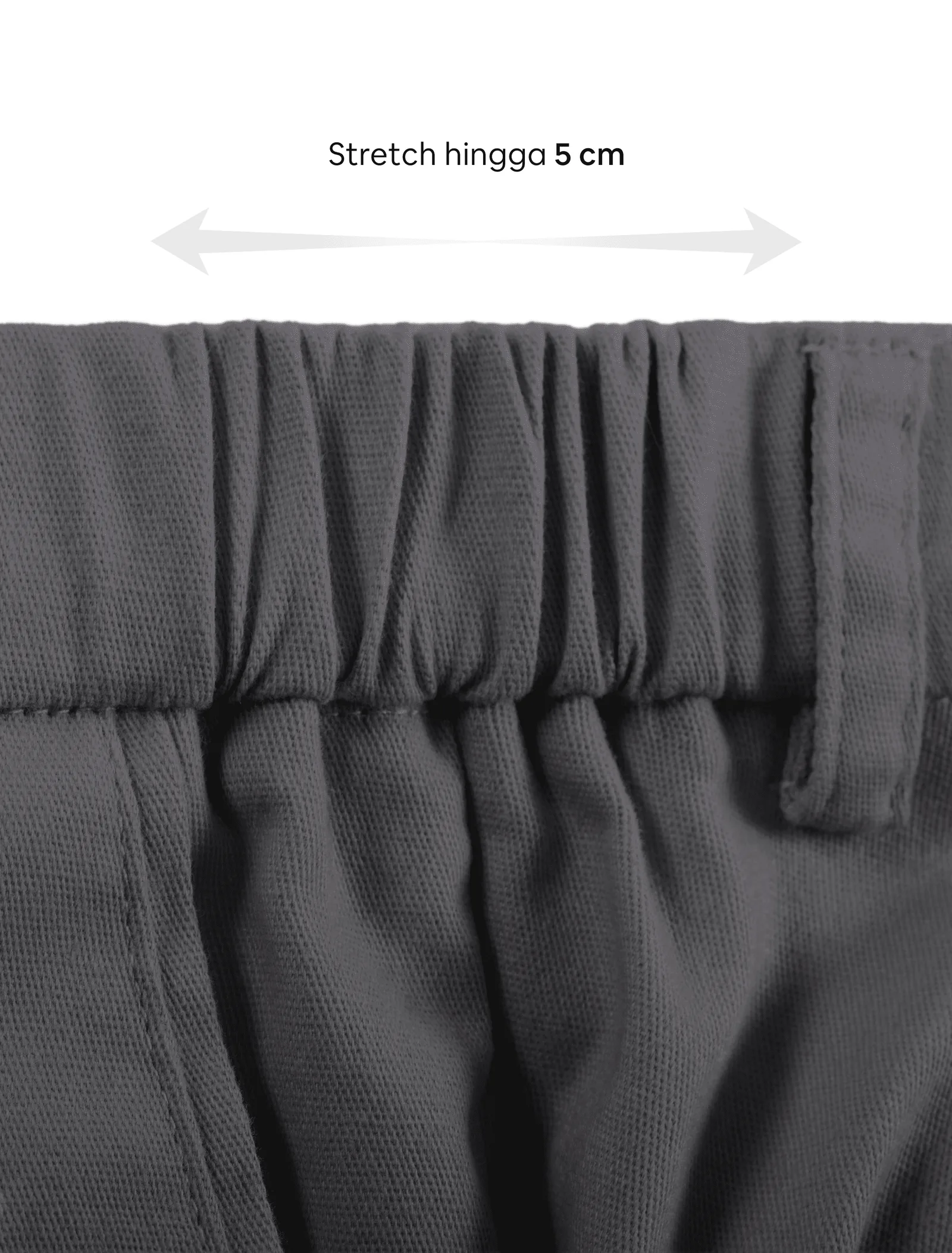Amber Dark Grey Smart Waist Ankle Chino