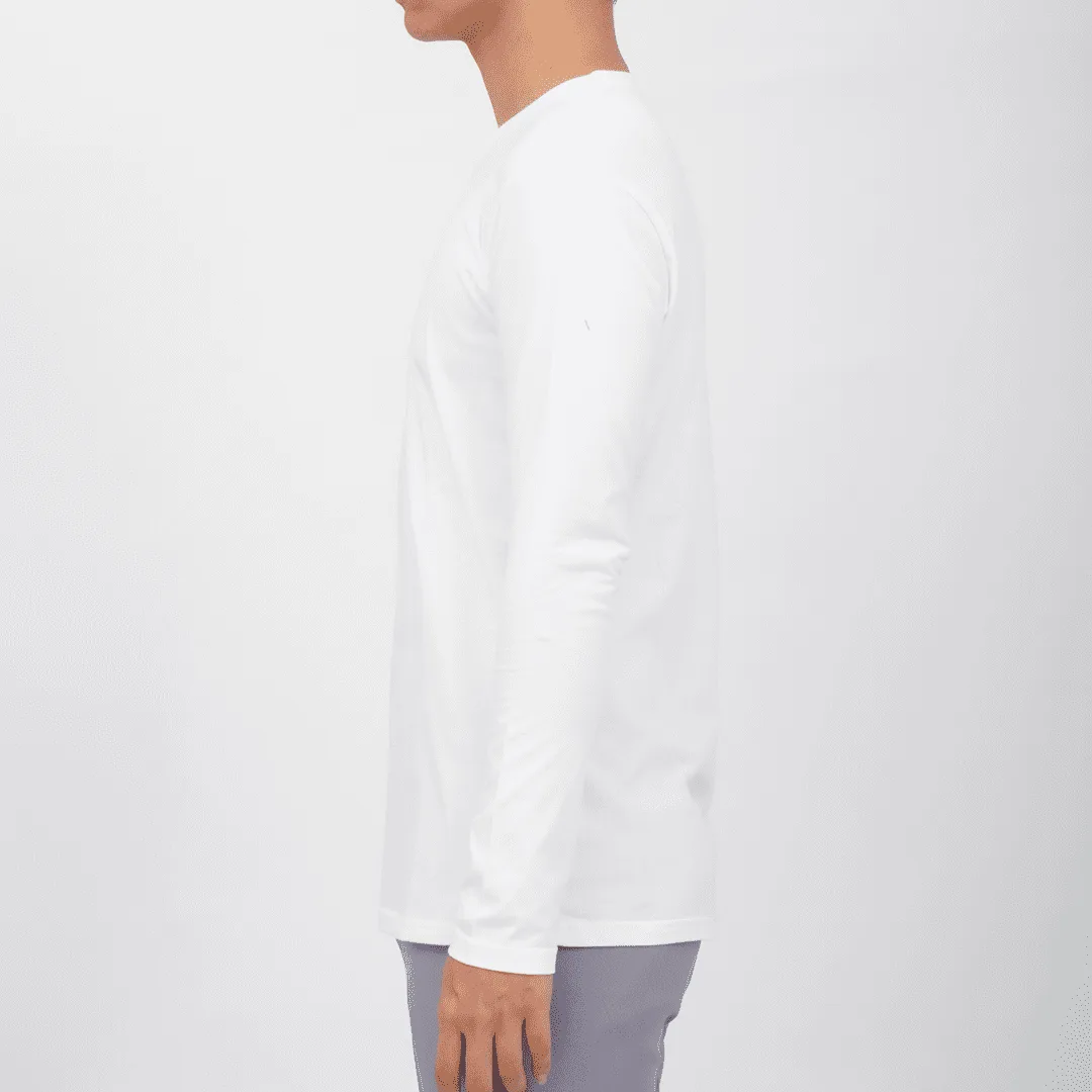 Long Crew White Tee