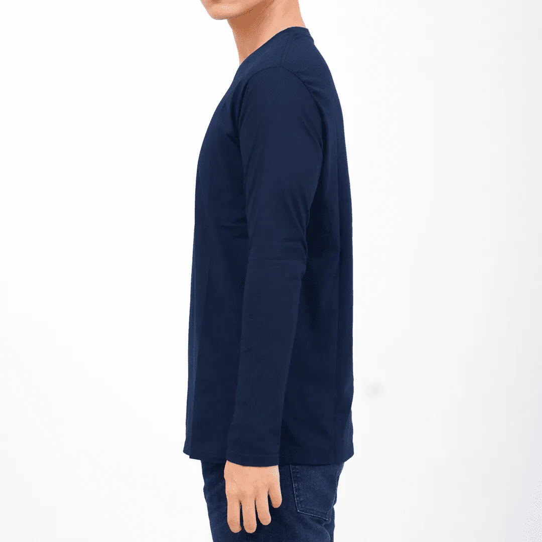 Long Crew Navy Tee