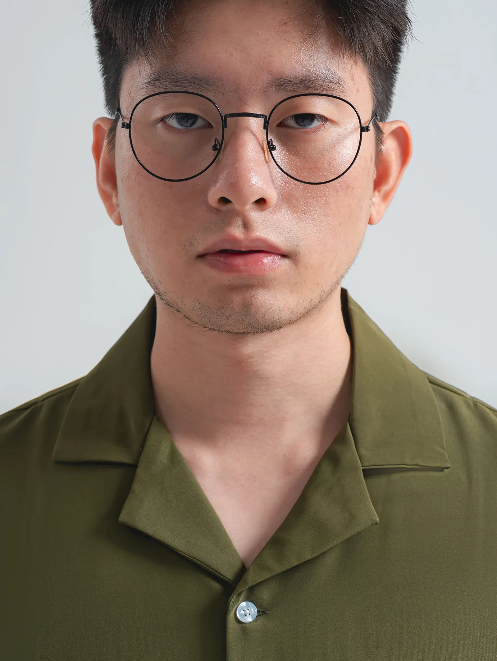 Olive Aerosoft Cuban Short Shirt