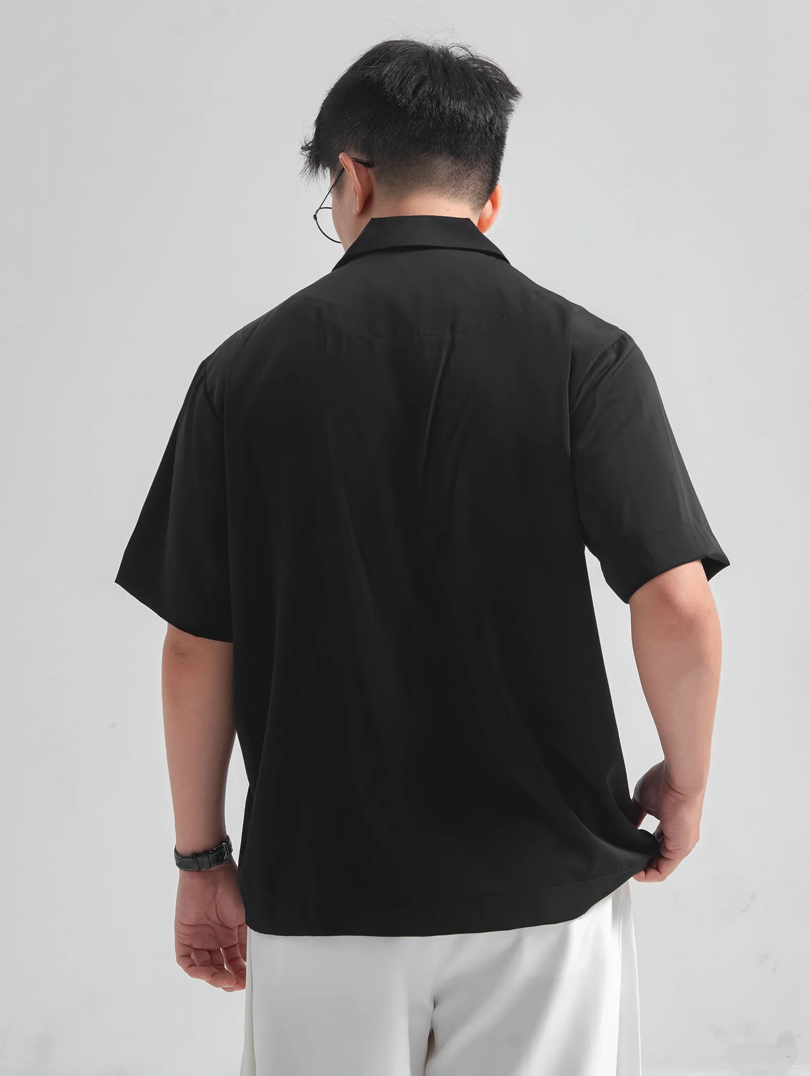 Black Aerosoft Cuban Short Shirt