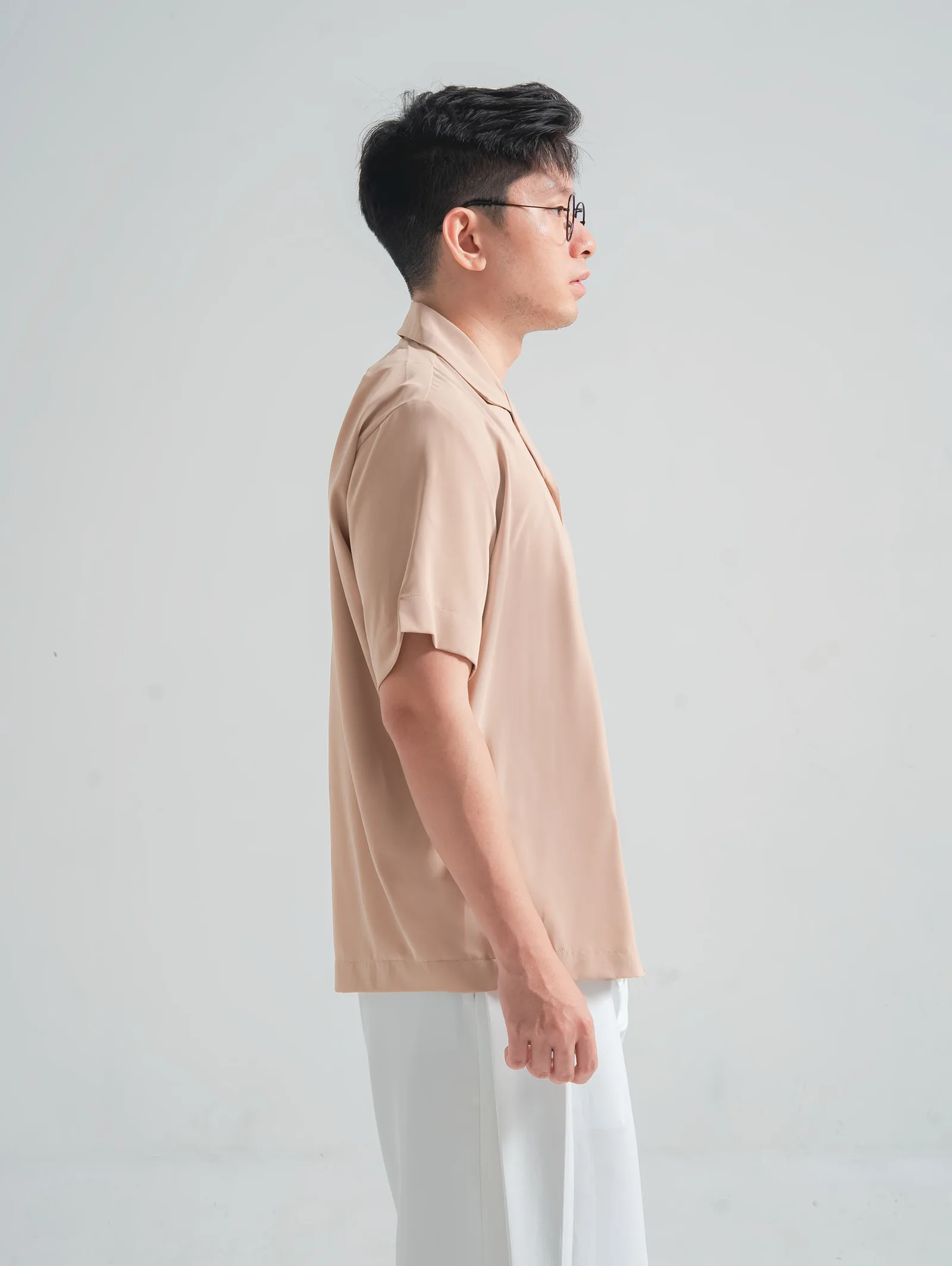 Cream Aerosoft Cuban Short Shirt