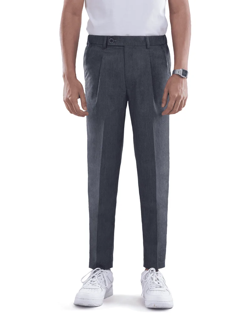 Dark Grey Smart Waist Ankle Pant