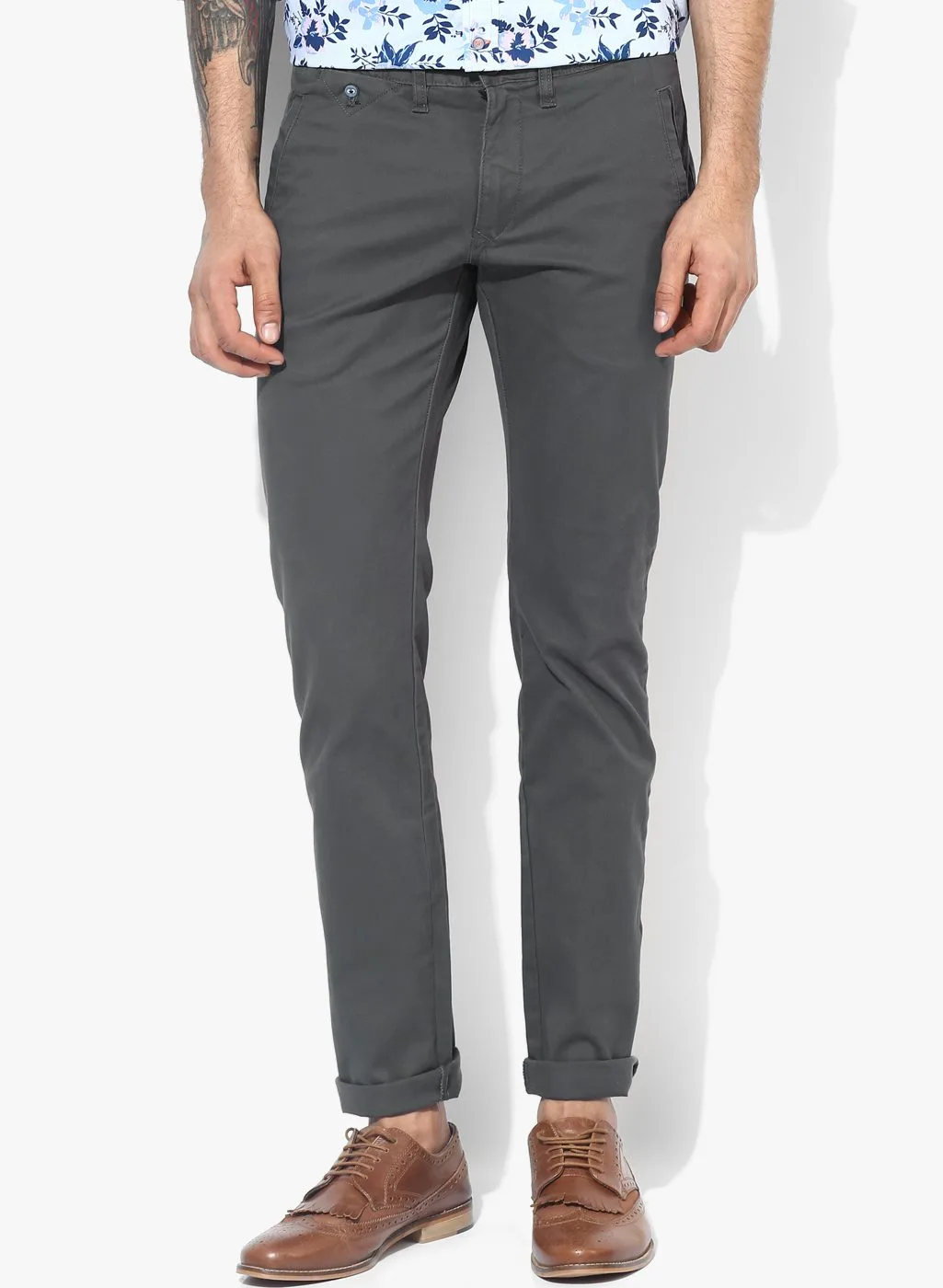 Amber Dark Grey Chino