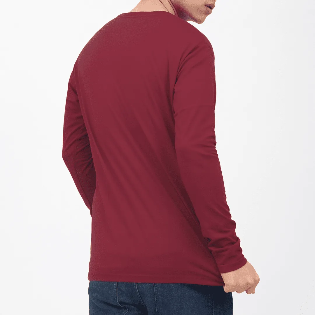Long Crew Maroon Tee