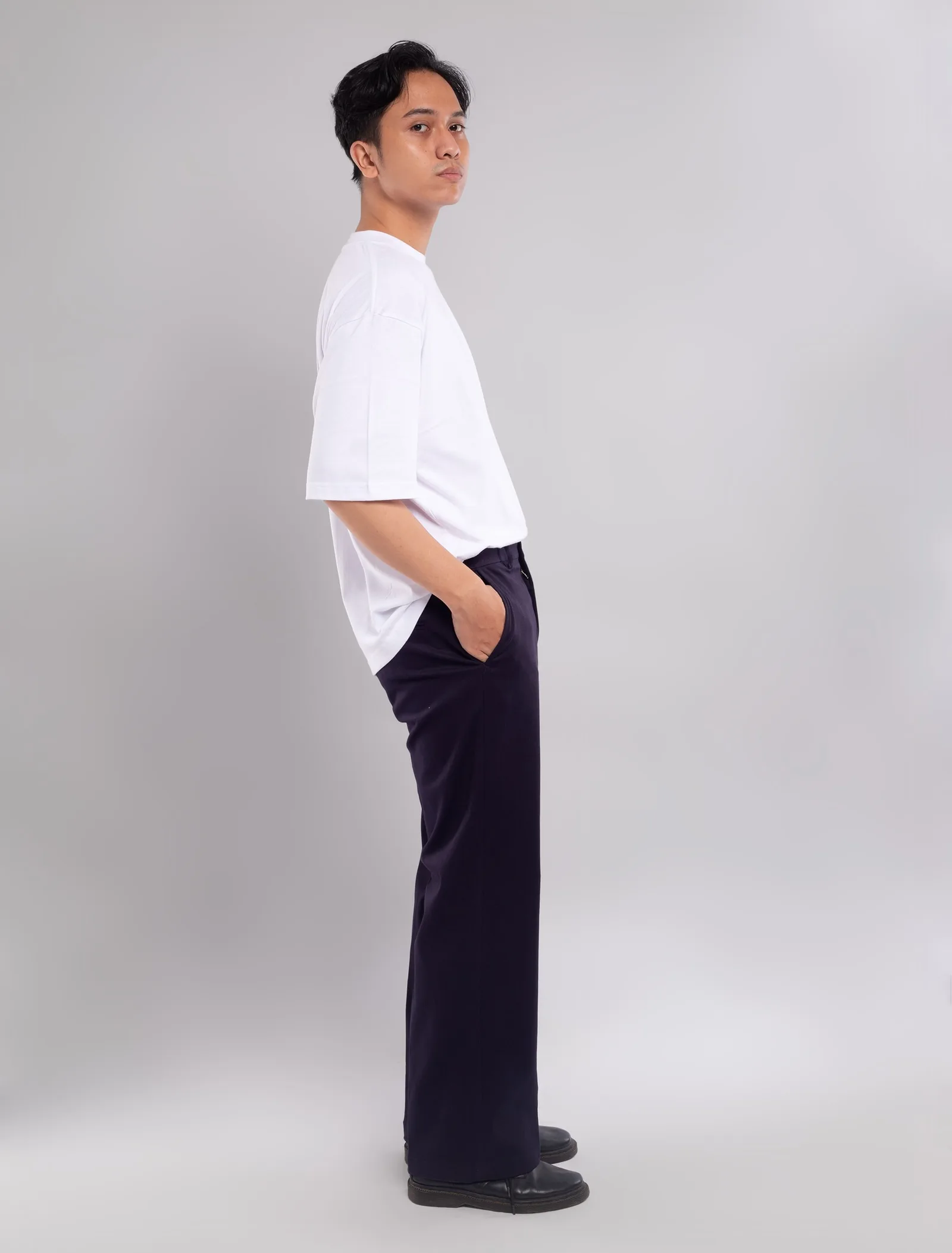 Navy Chino Wide Pant
