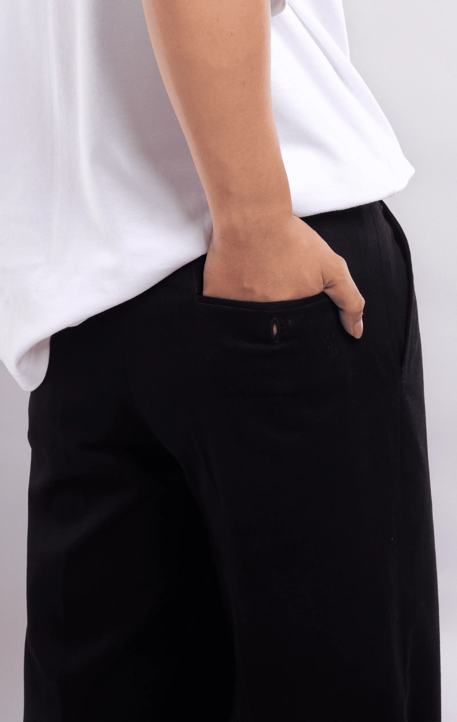 Black Chino Wide Pant