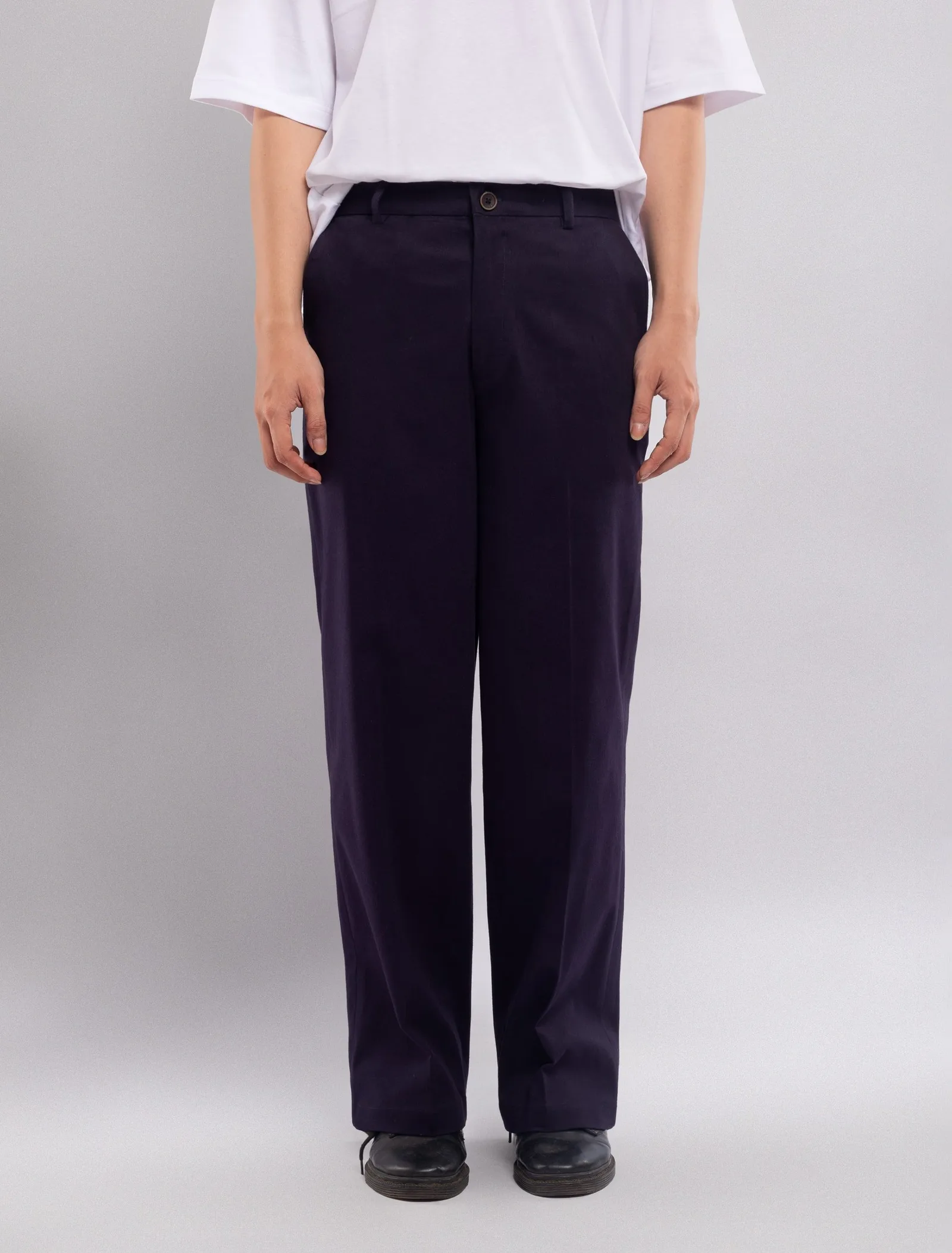 Navy Chino Wide Pant