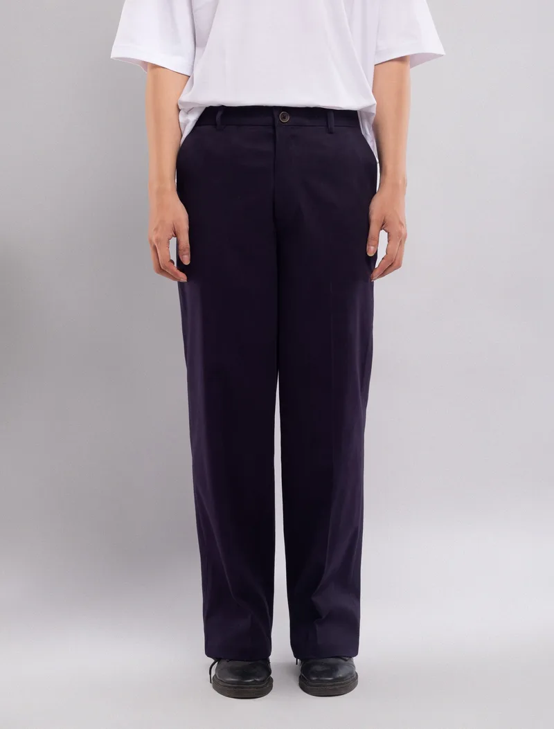 Navy Chino Wide Pant