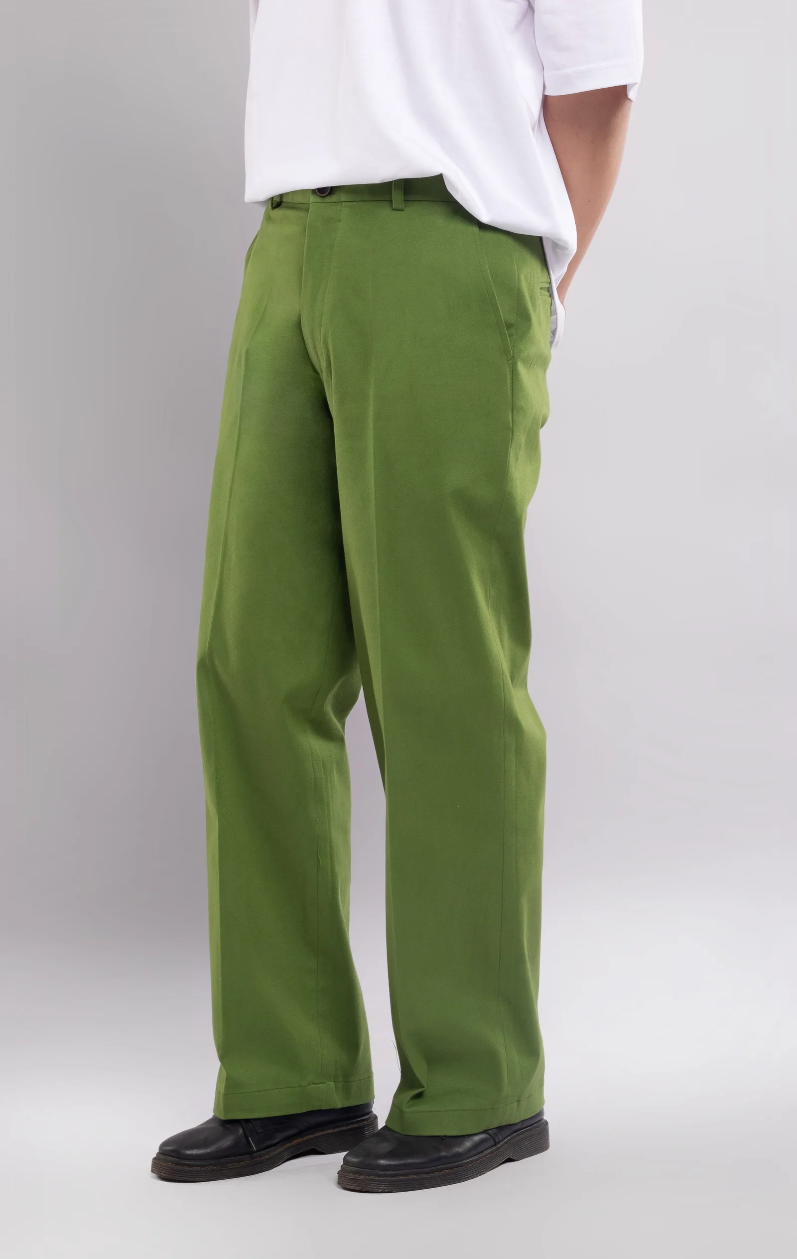 Green Chino Wide Pant