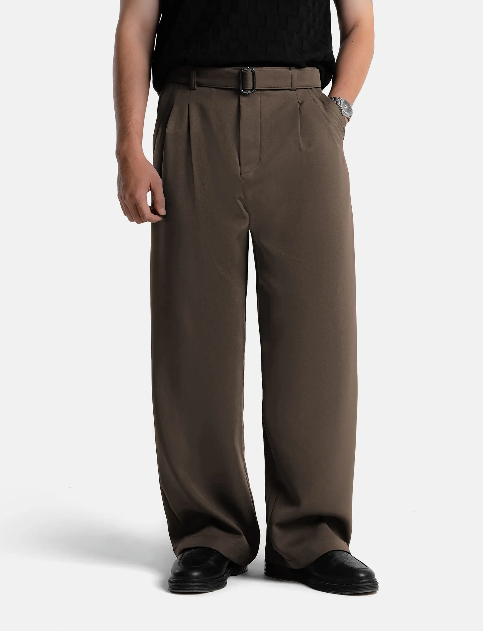 Black Brown Elite Wide Pant