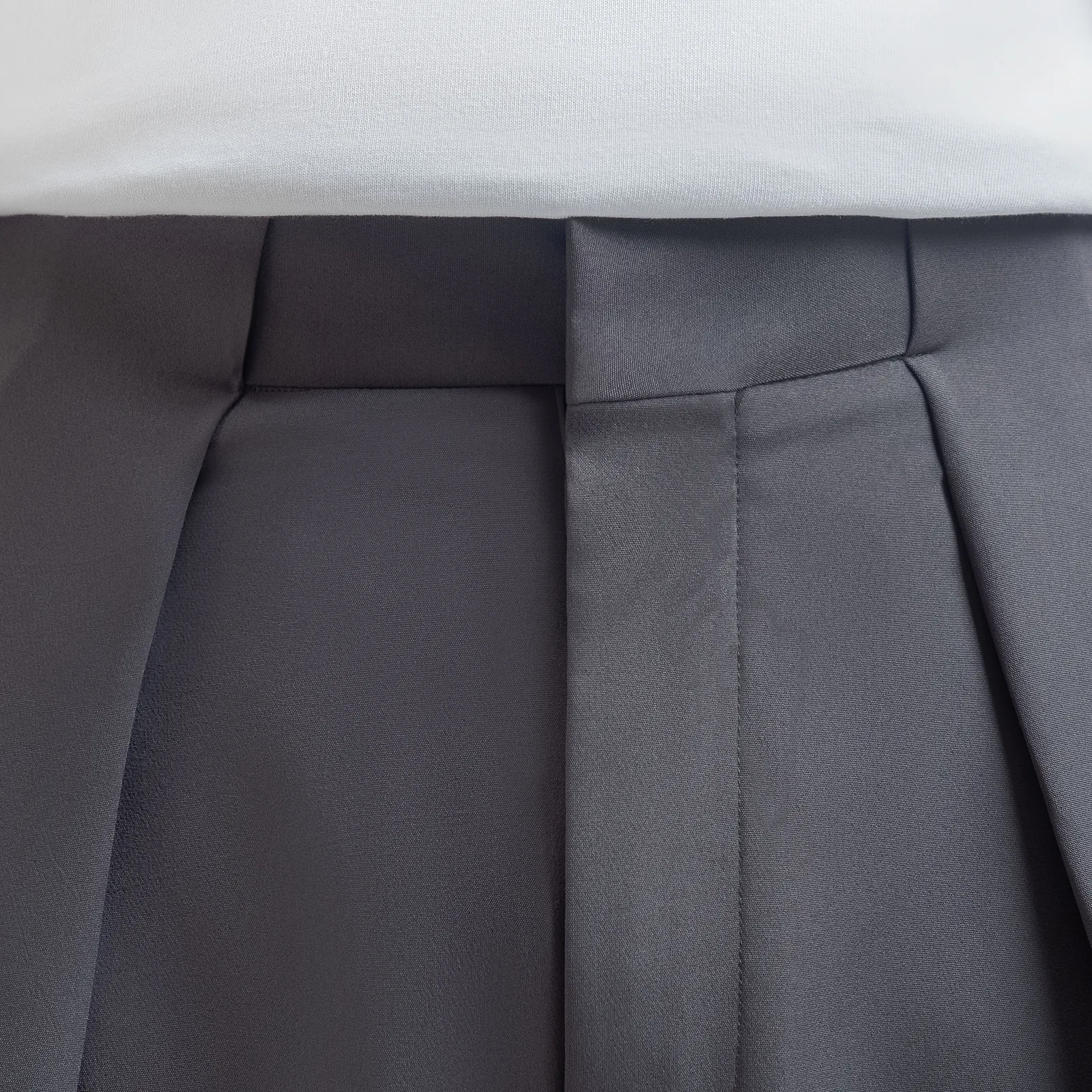 Grey Neu Pleated Wide Pant