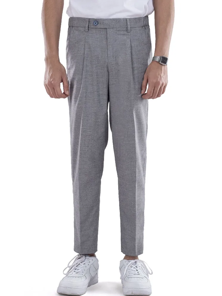 Pearl Grey Smart Waist Ankle Pant