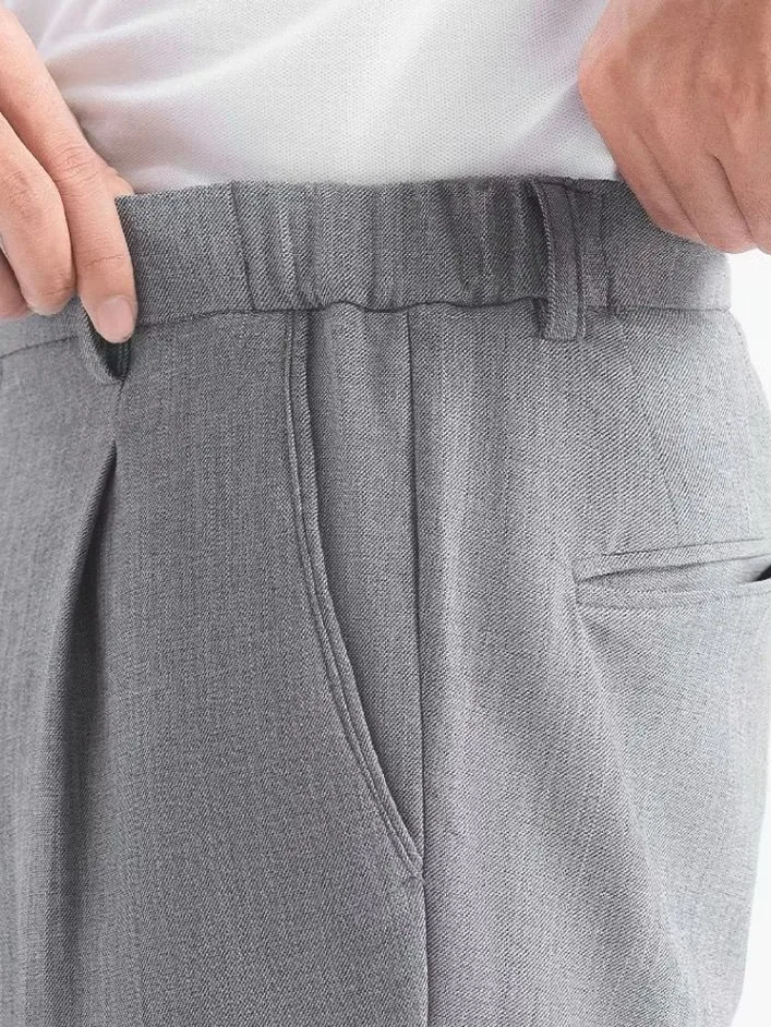 Pearl Grey Smart Waist Ankle Pant