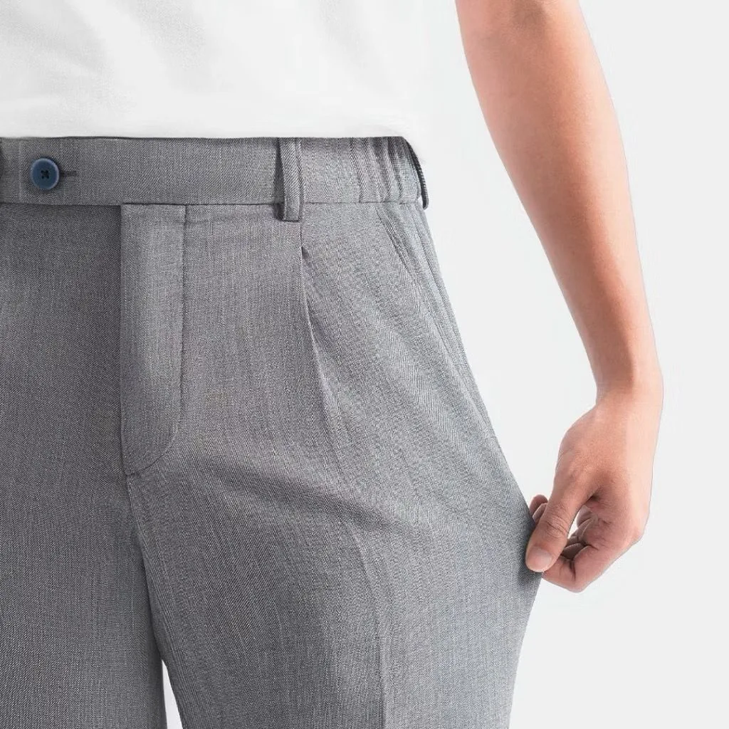 Pearl Grey Smart Waist Ankle Pant