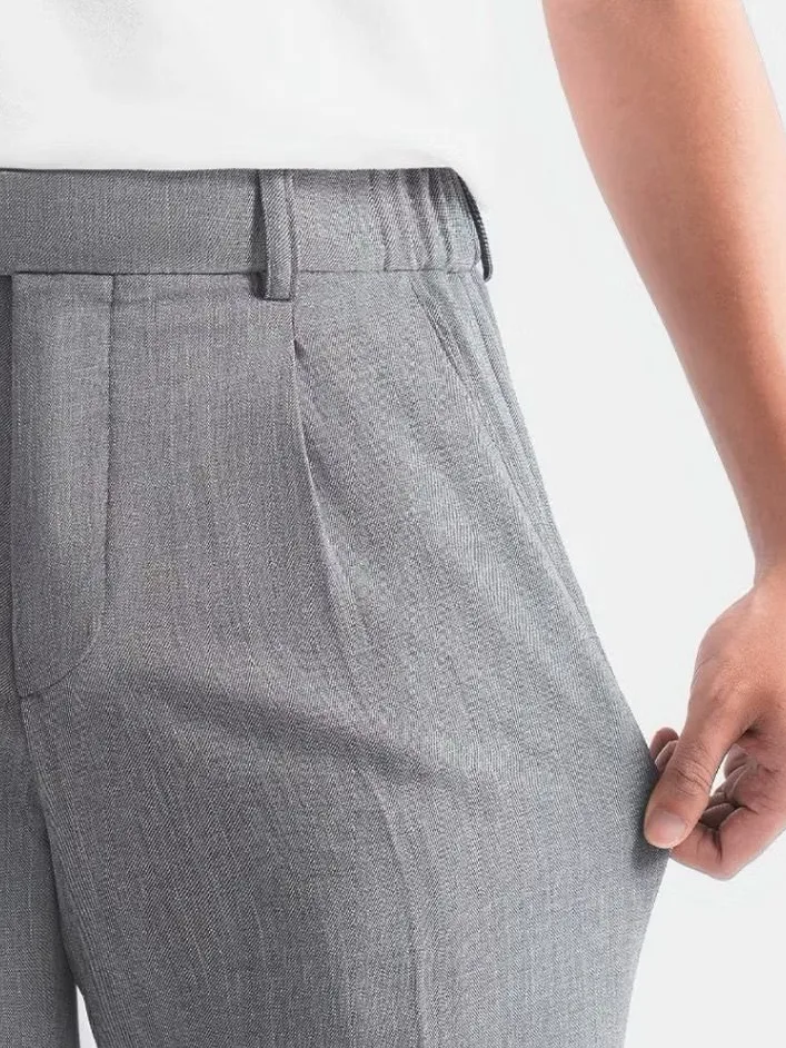 Pearl Grey Smart Waist Ankle Pant
