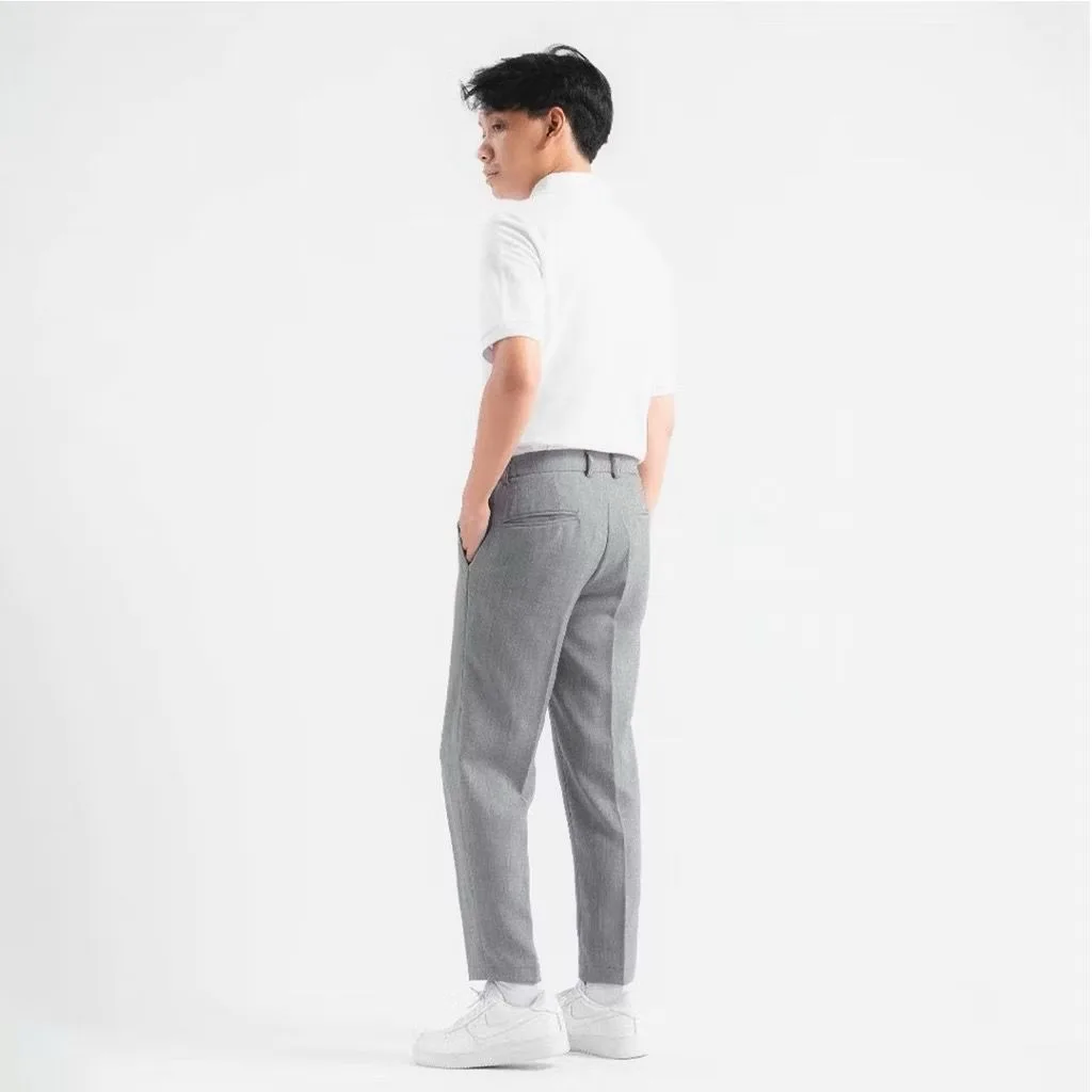 Pearl Grey Smart Waist Ankle Pant