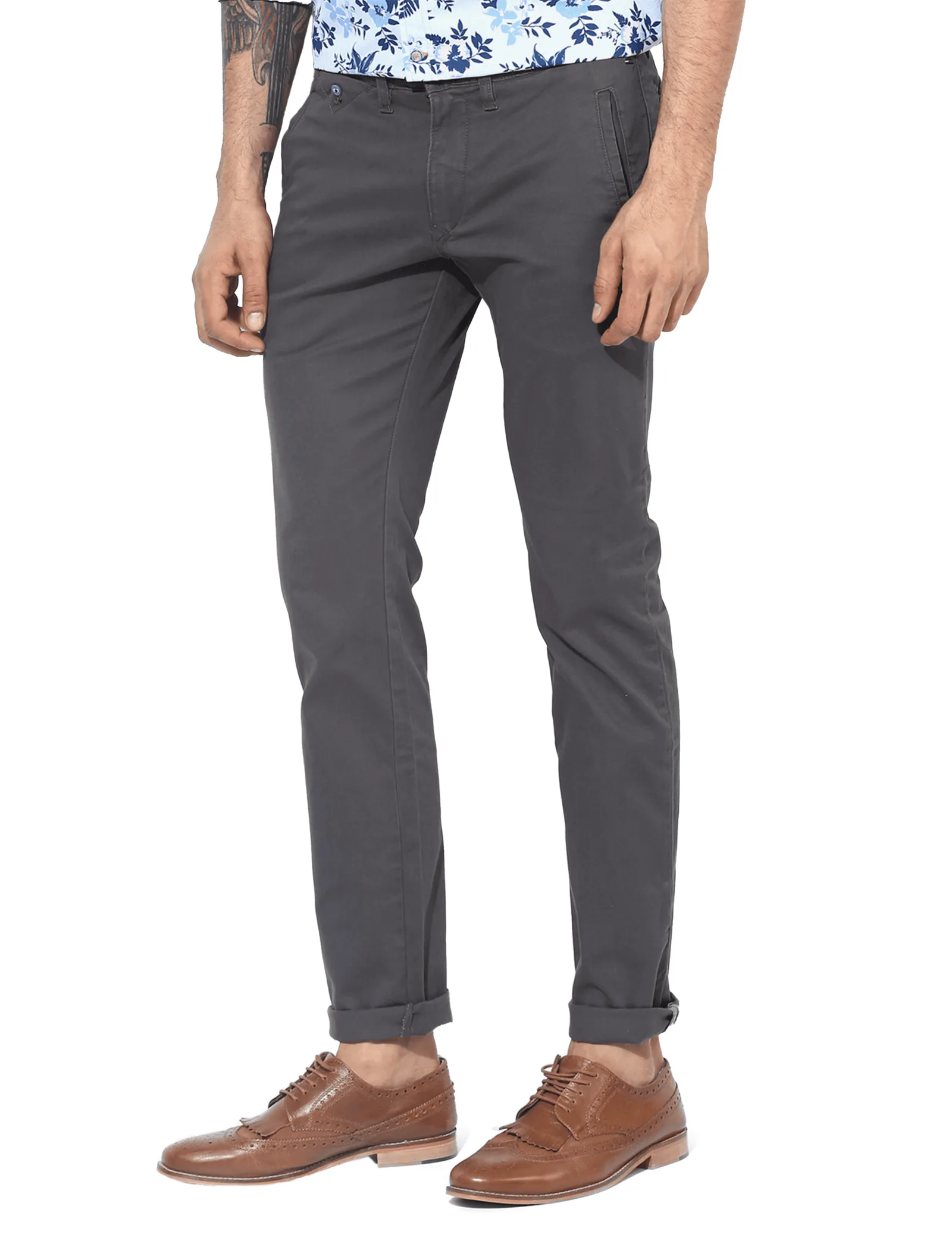 Amber Dark Grey Chino