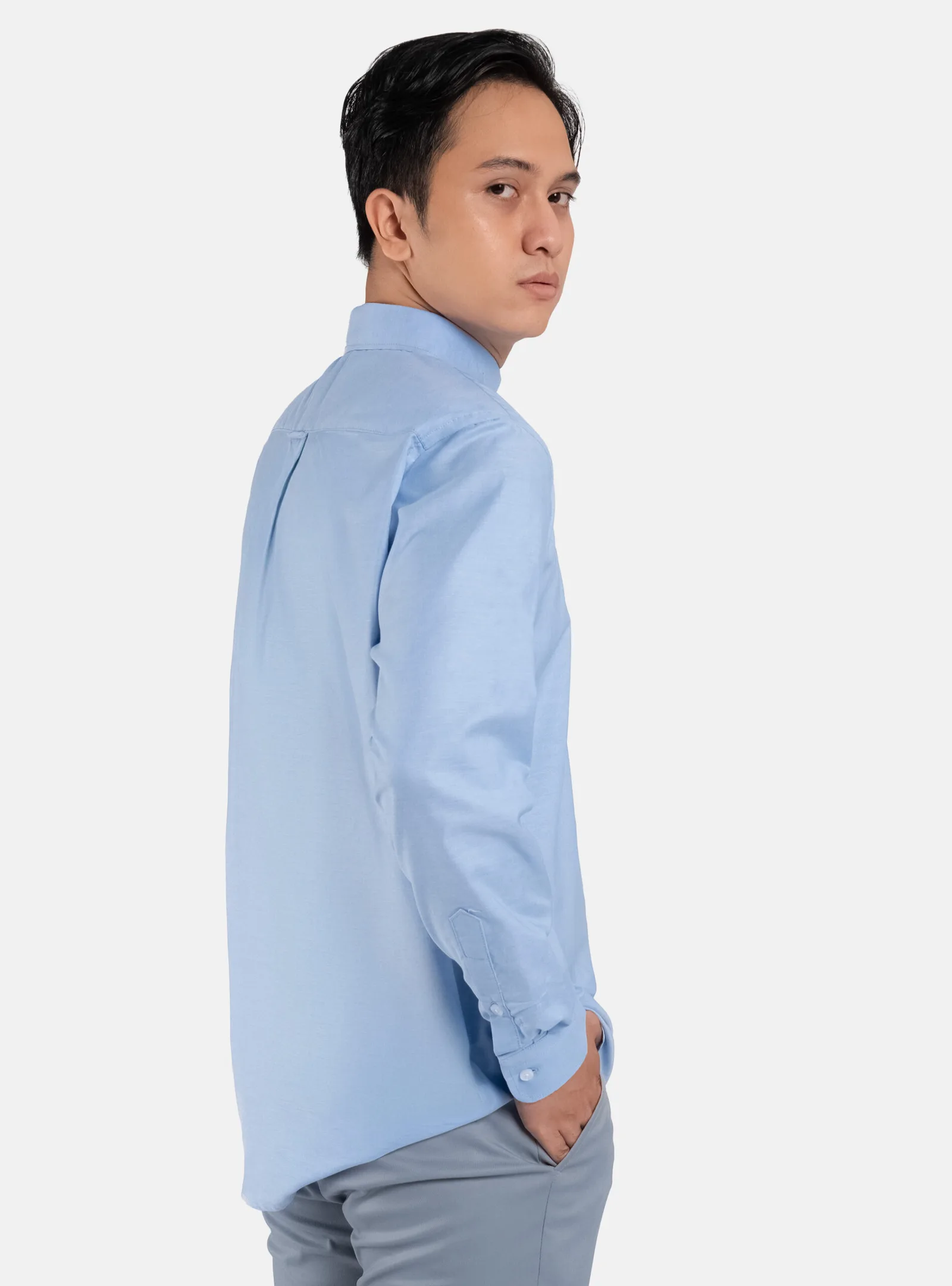 Basic Oxford Maya Blue Shirt