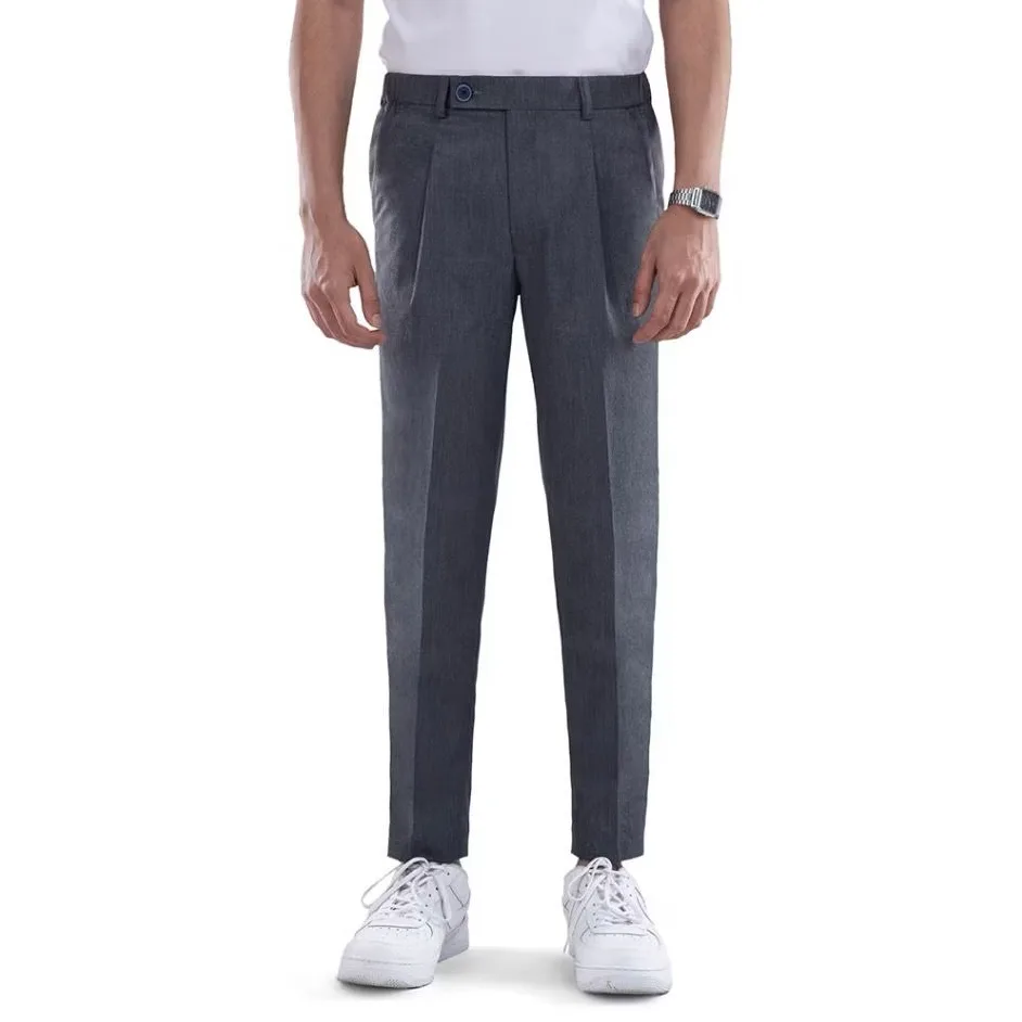 Dark Grey Smart Waist Ankle Pant
