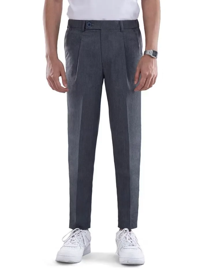 Dark Grey Smart Waist Ankle Pant