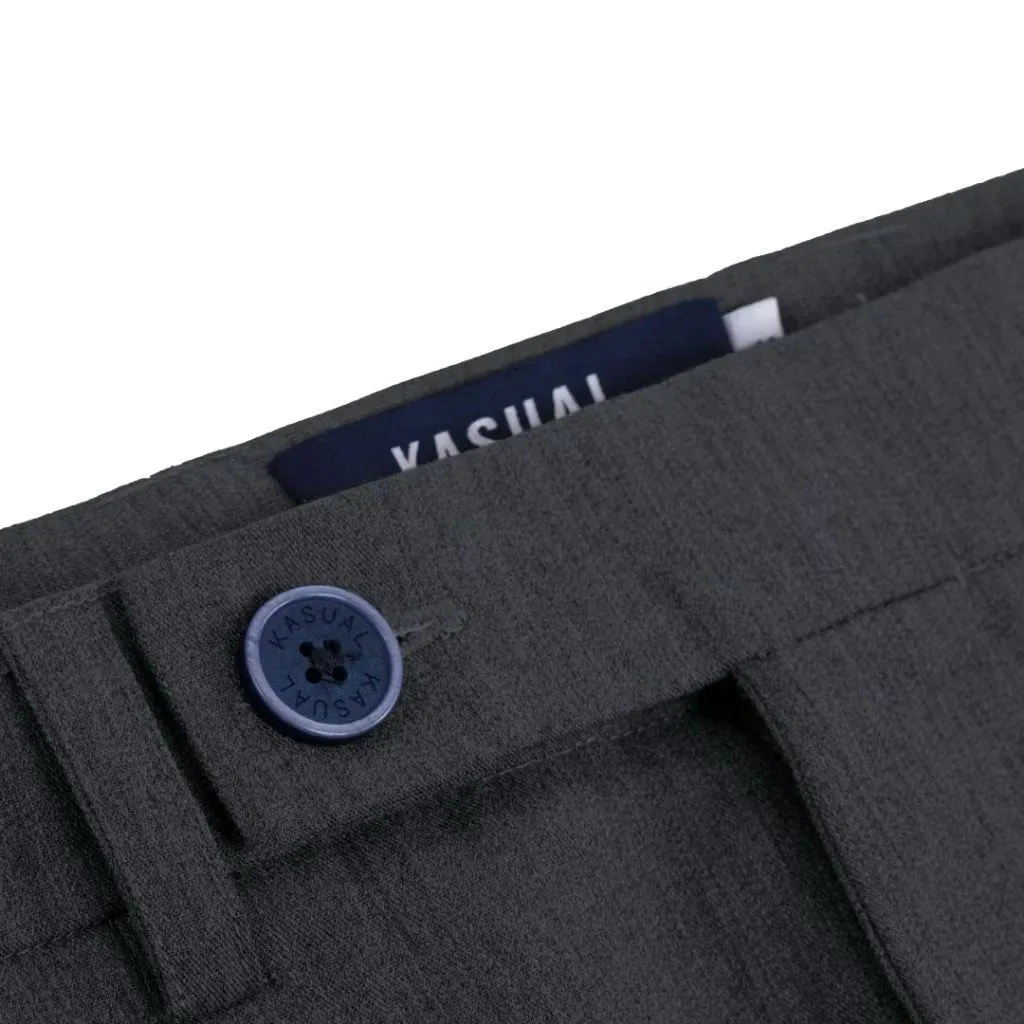 Dark Grey Smart Waist Ankle Pant