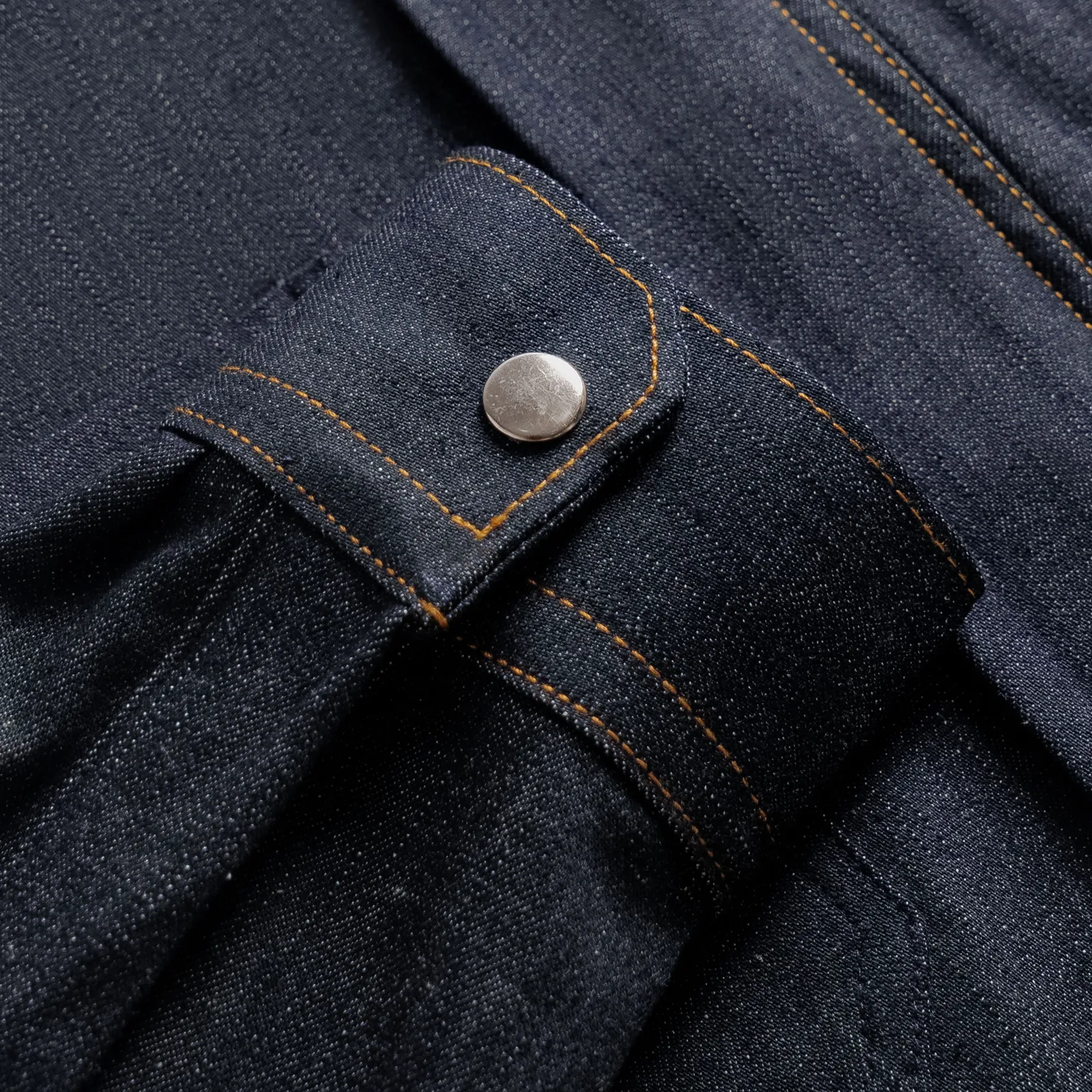 Dark Blue Slub Work Denim Jacket