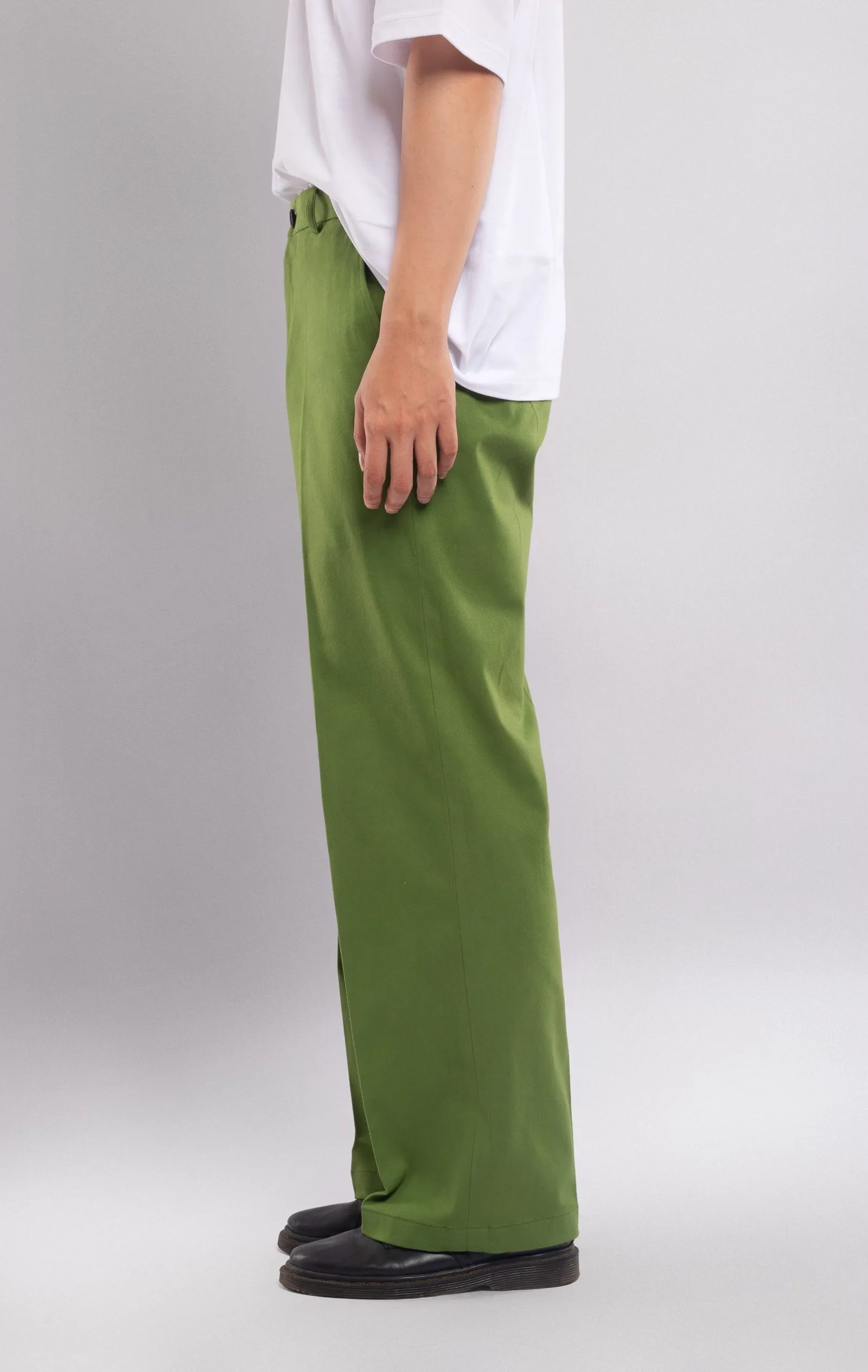 Green Chino Wide Pant