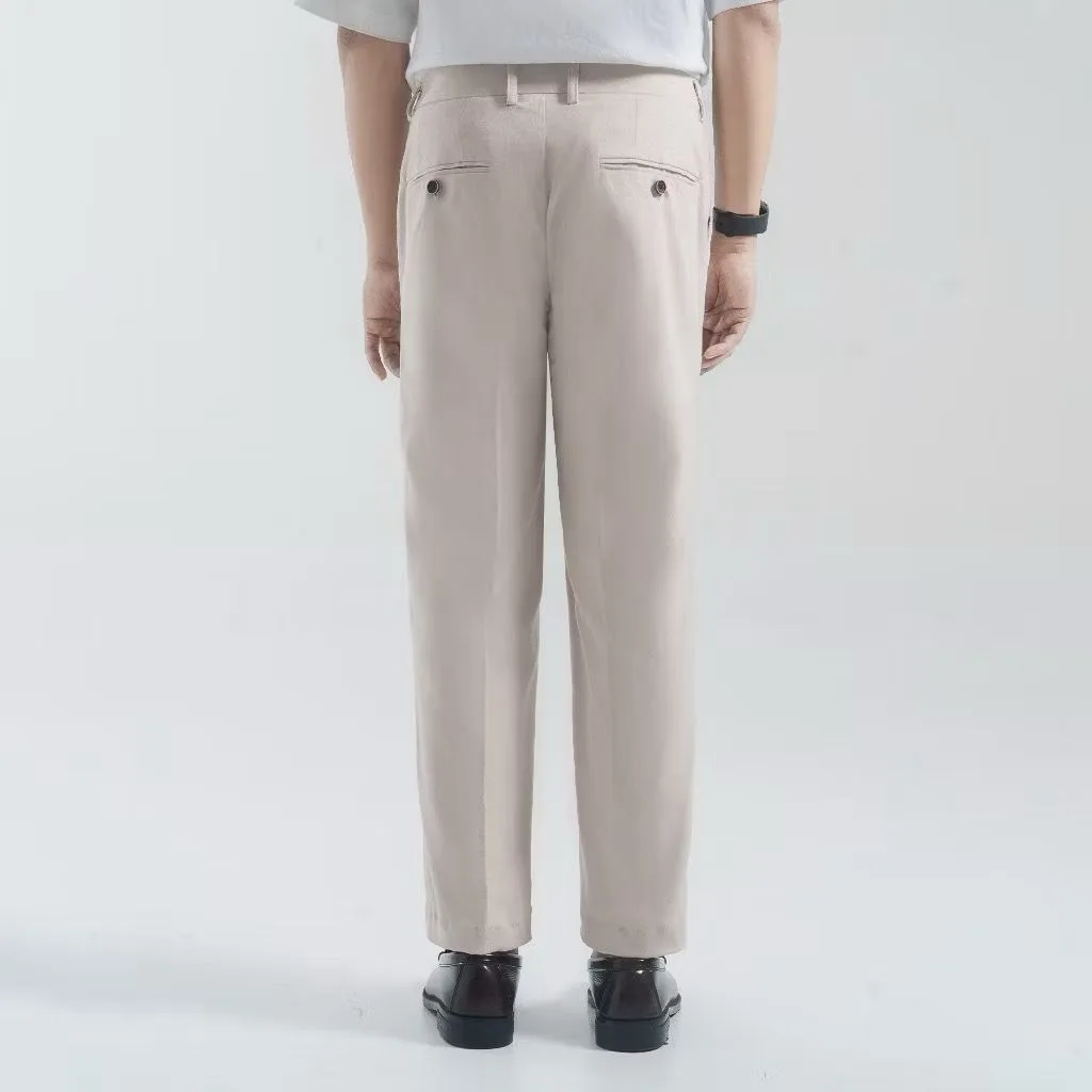 Celana Cream Smart Waist Ankle Chino
