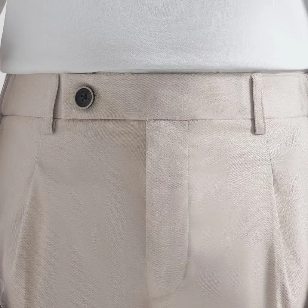 Celana Cream Smart Waist Ankle Chino