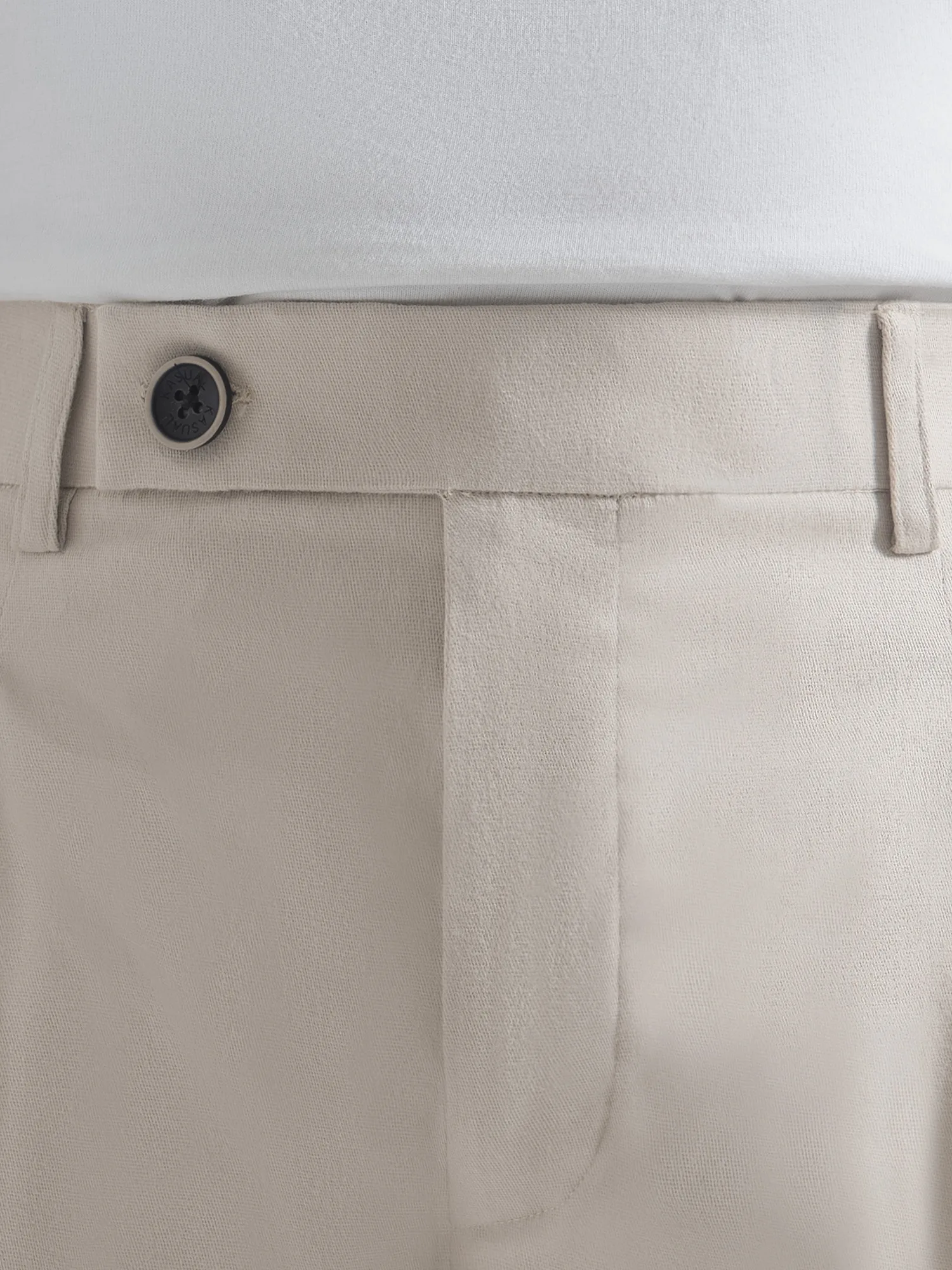 Celana Cream Smart Waist Ankle Chino