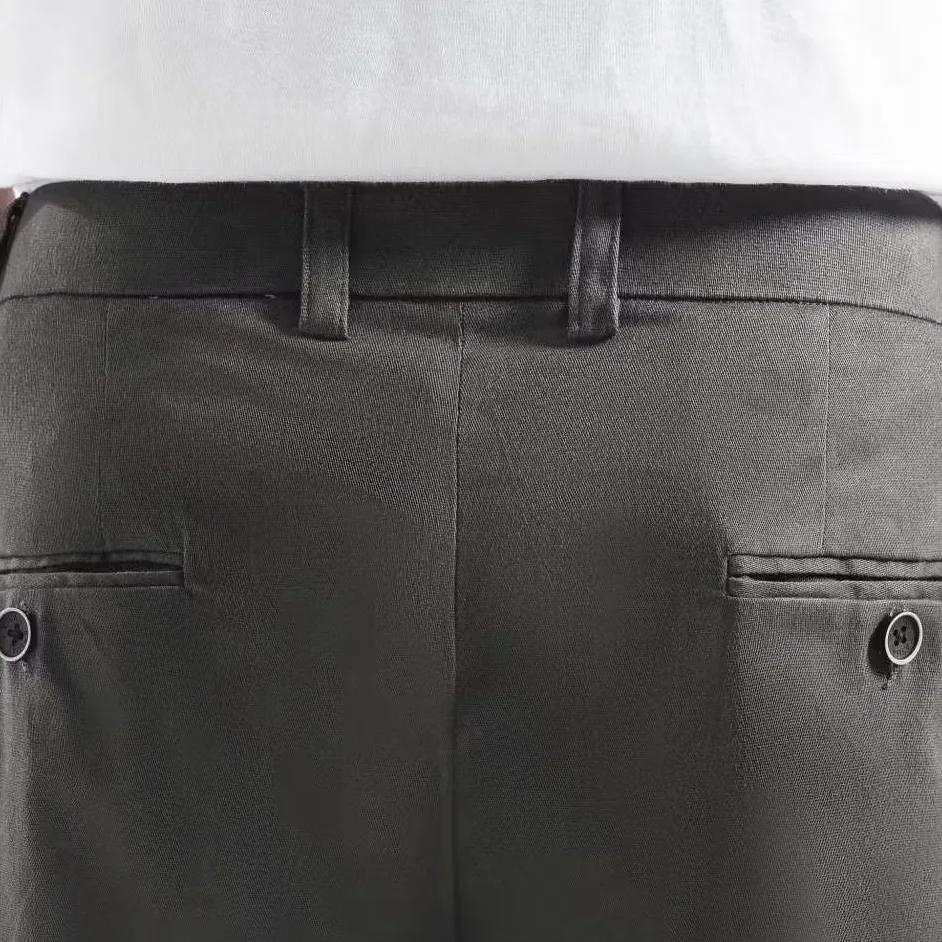 Amber Dark Grey Smart Waist Ankle Chino