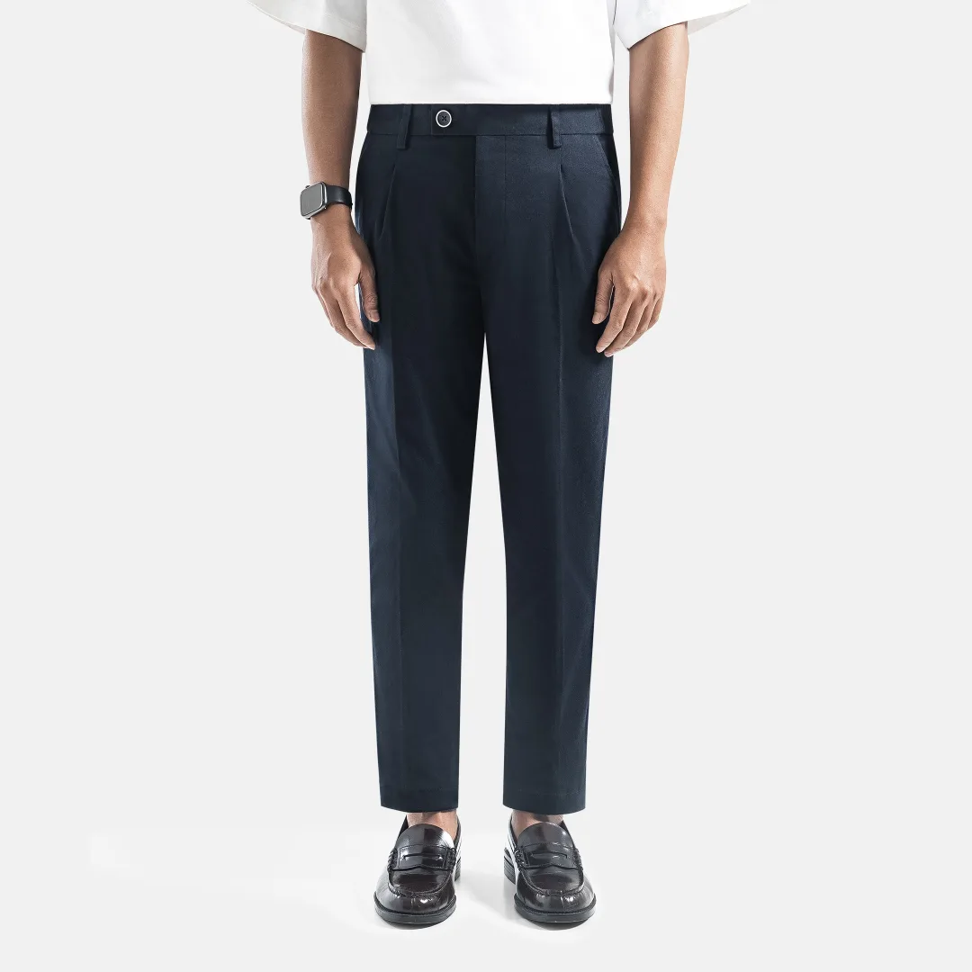 Celana Navy Smart Waist Ankle Chino