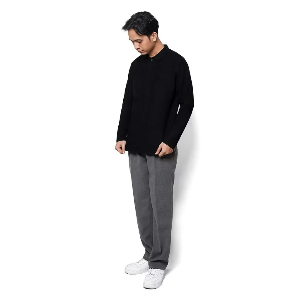 Panjang Rise Polo Black