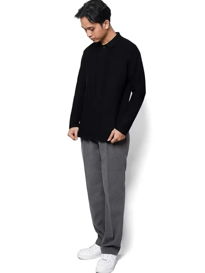 Panjang Rise Polo Black