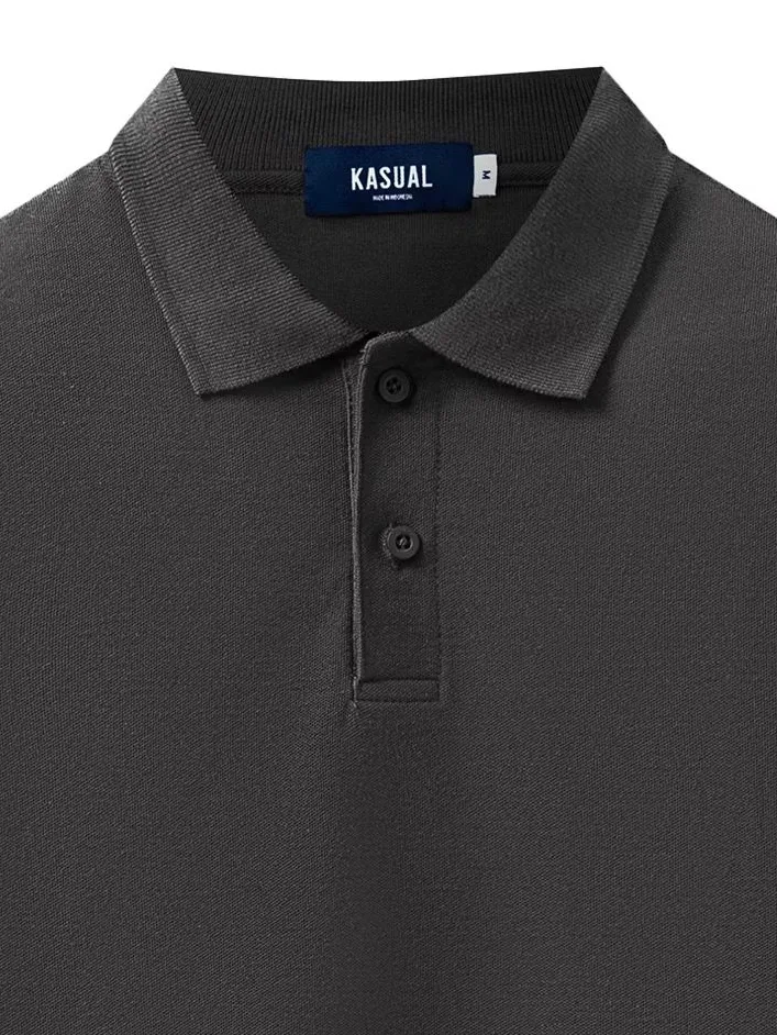 Panjang Rise Polo Dark Grey