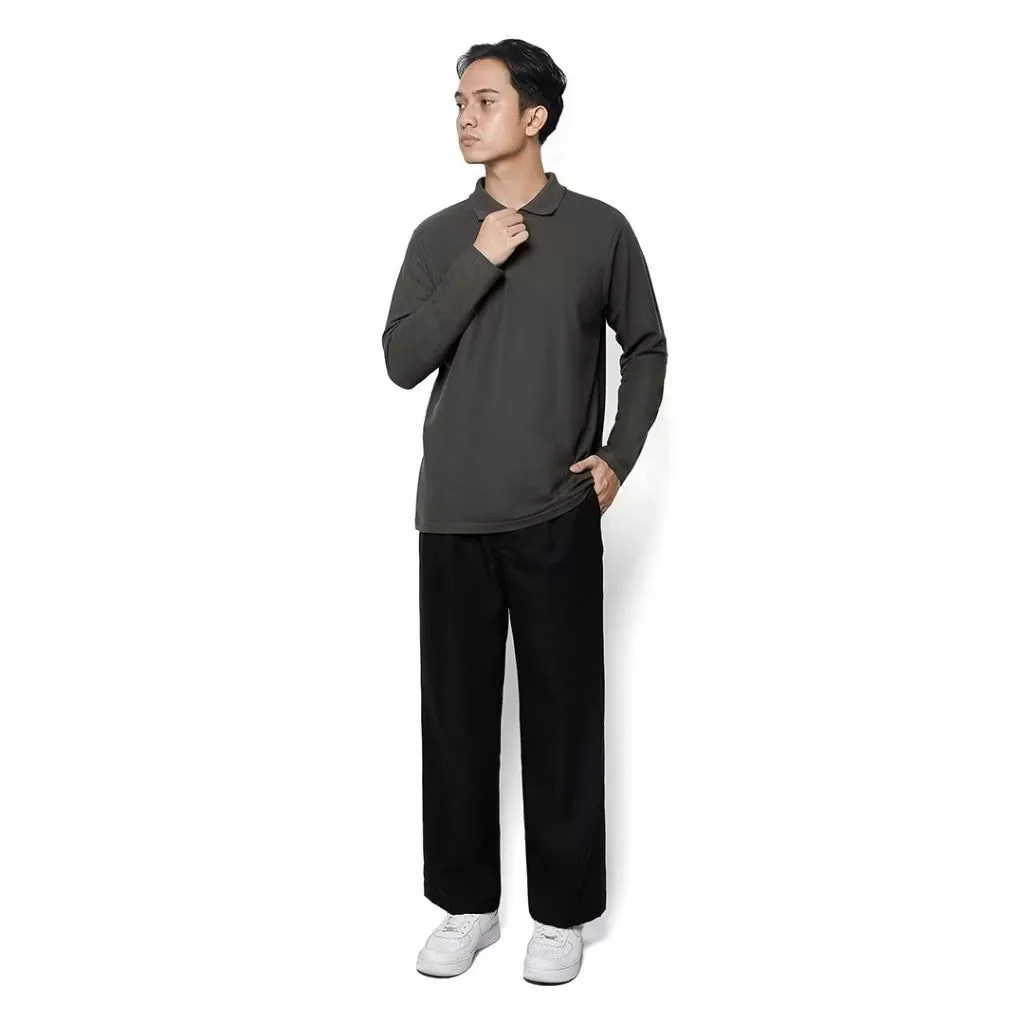 Panjang Rise Polo Dark Grey