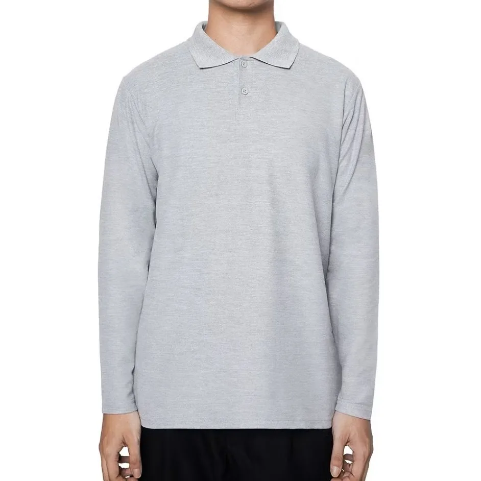 Longsleeve Rise Polo Grey