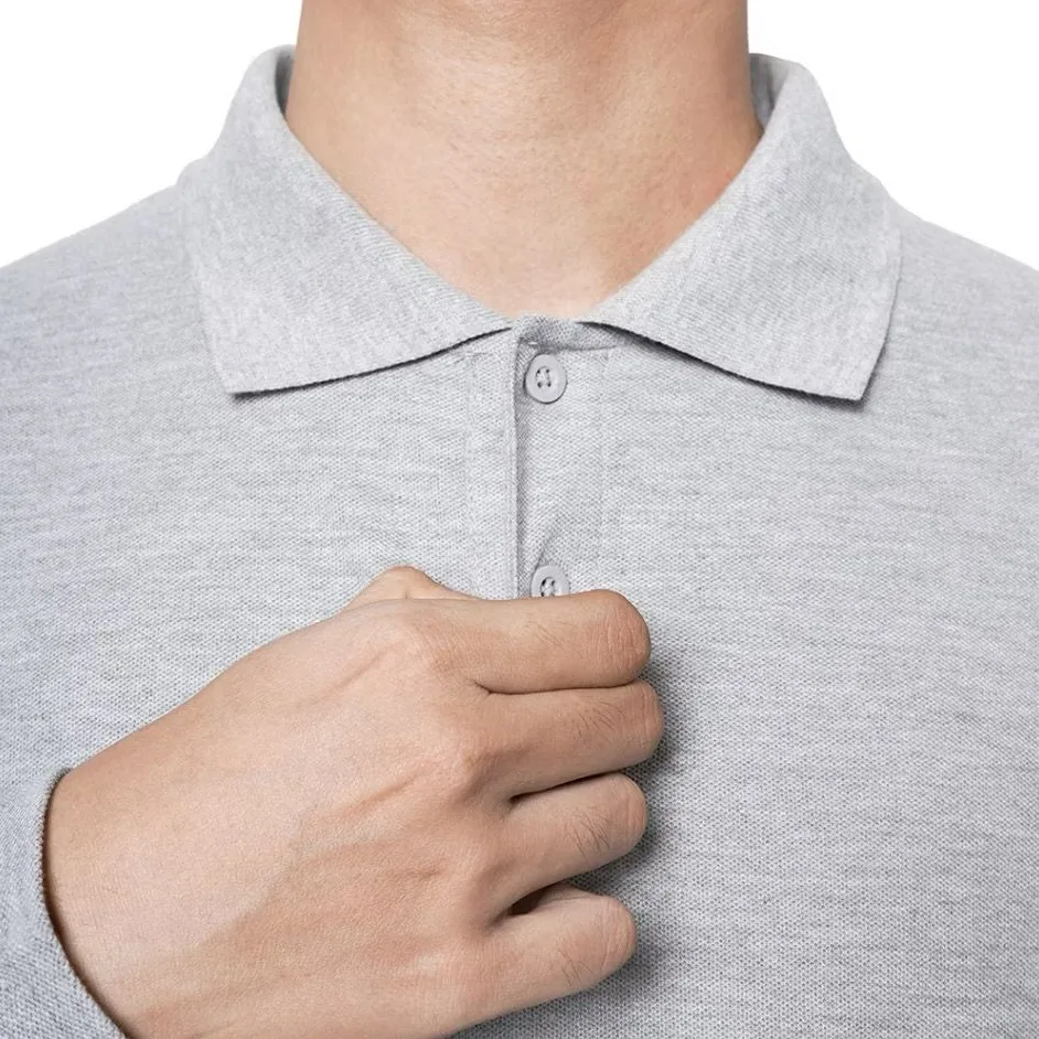 Longsleeve Rise Polo Grey