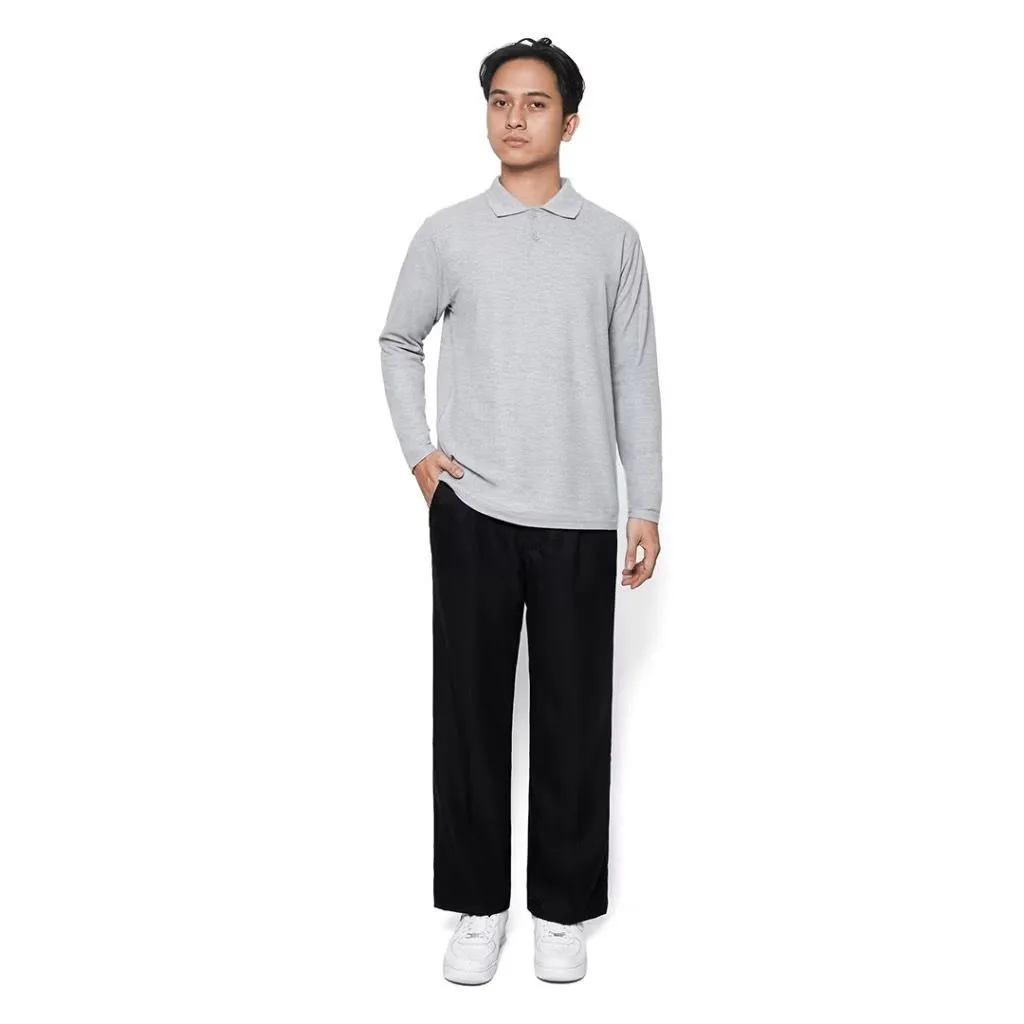 Longsleeve Rise Polo Grey
