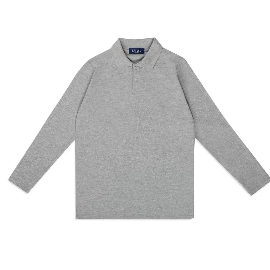 Longsleeve Rise Polo Grey