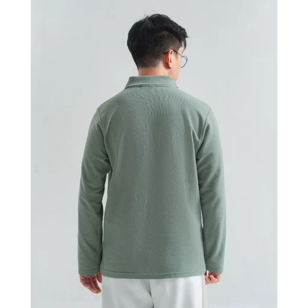 Longsleeve Rise Polo Sage Green