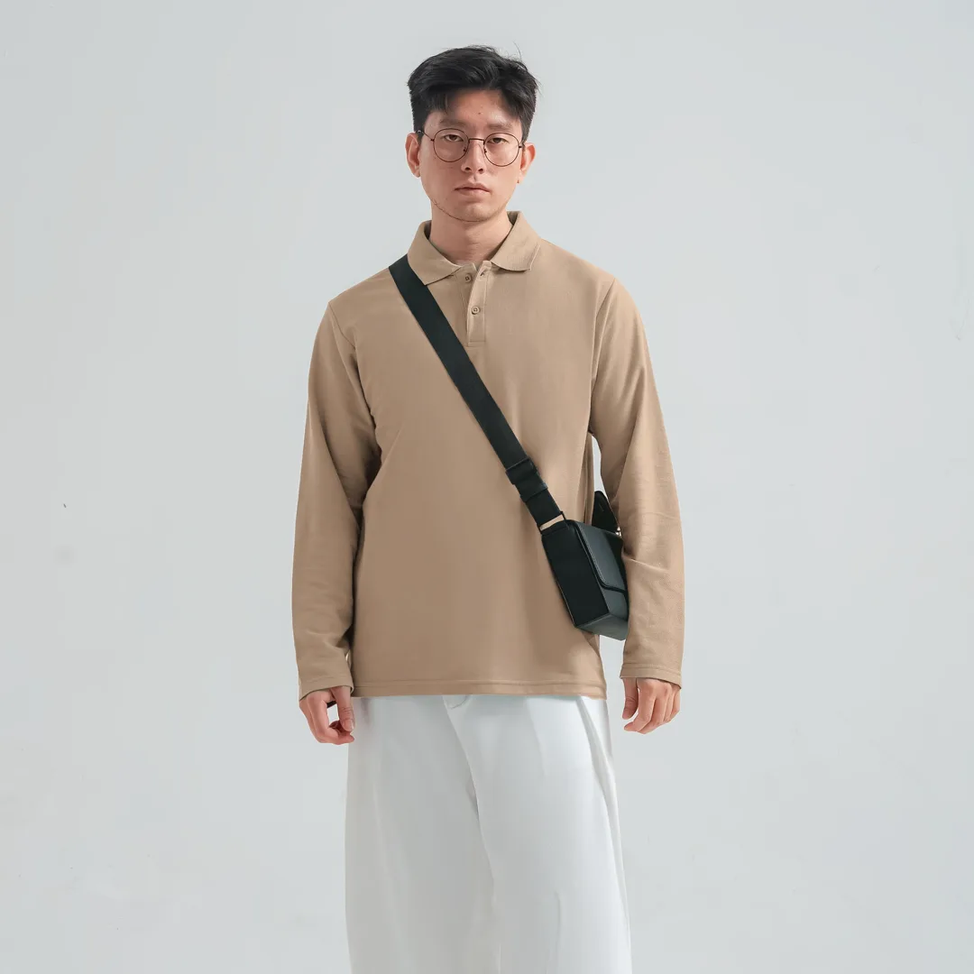 Longsleeve Rise Polo Khaki