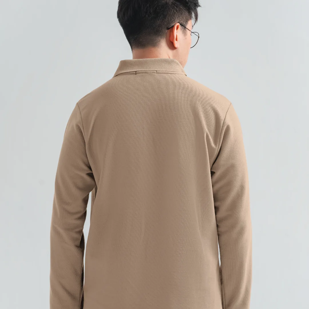 Longsleeve Rise Polo Khaki