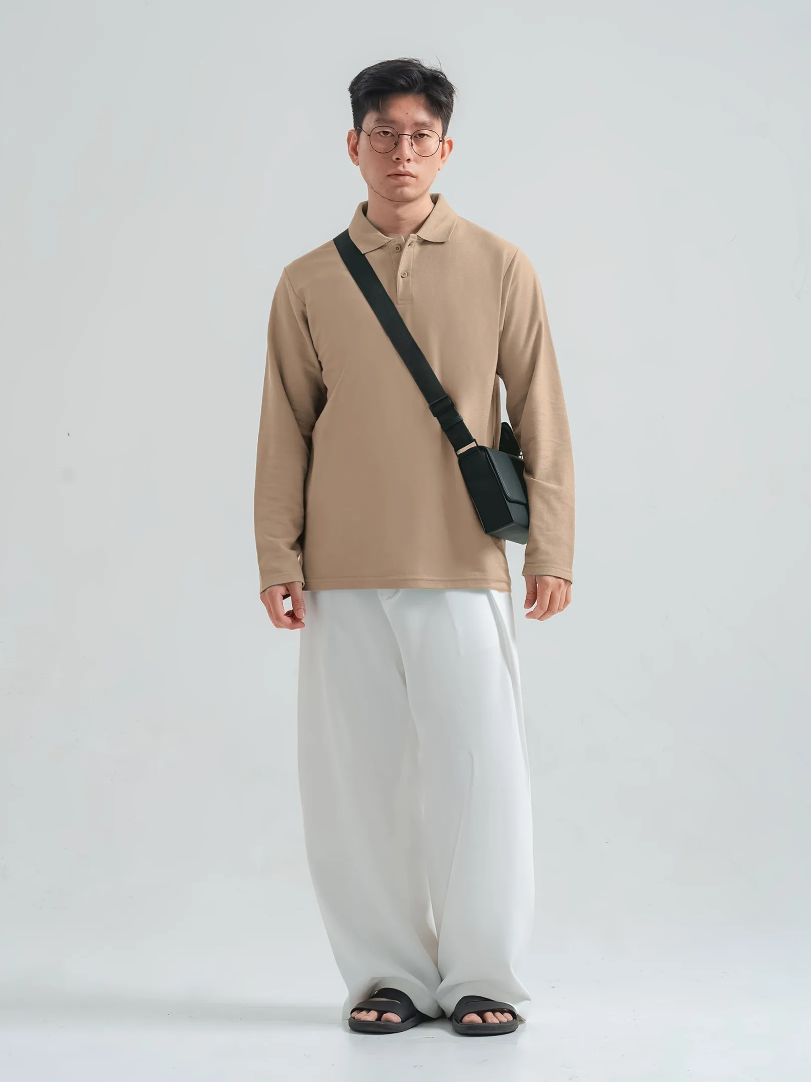 Longsleeve Rise Polo Khaki