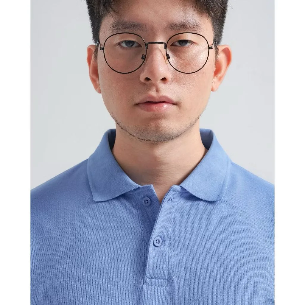 Longsleeve Rise Polo Ocean Blue