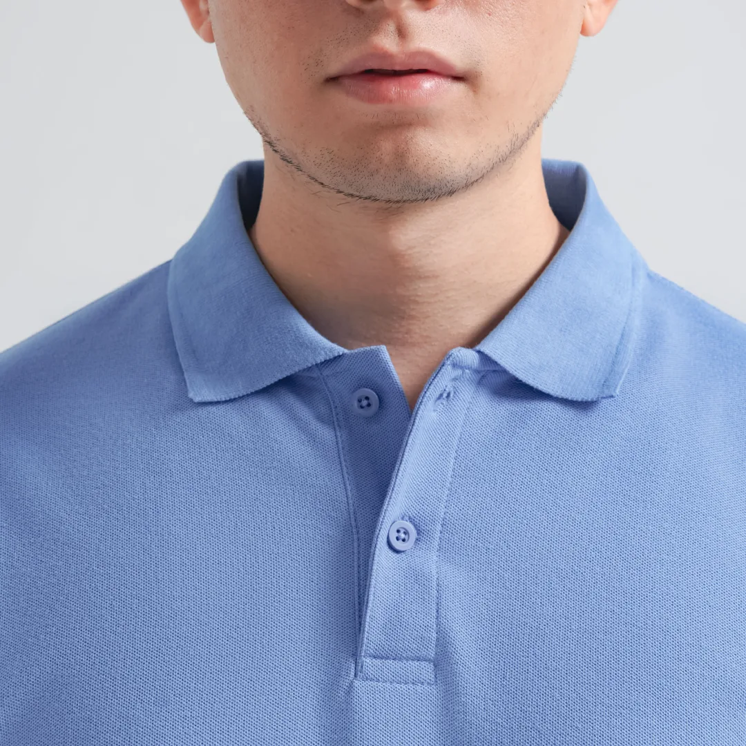 Longsleeve Rise Polo Ocean Blue