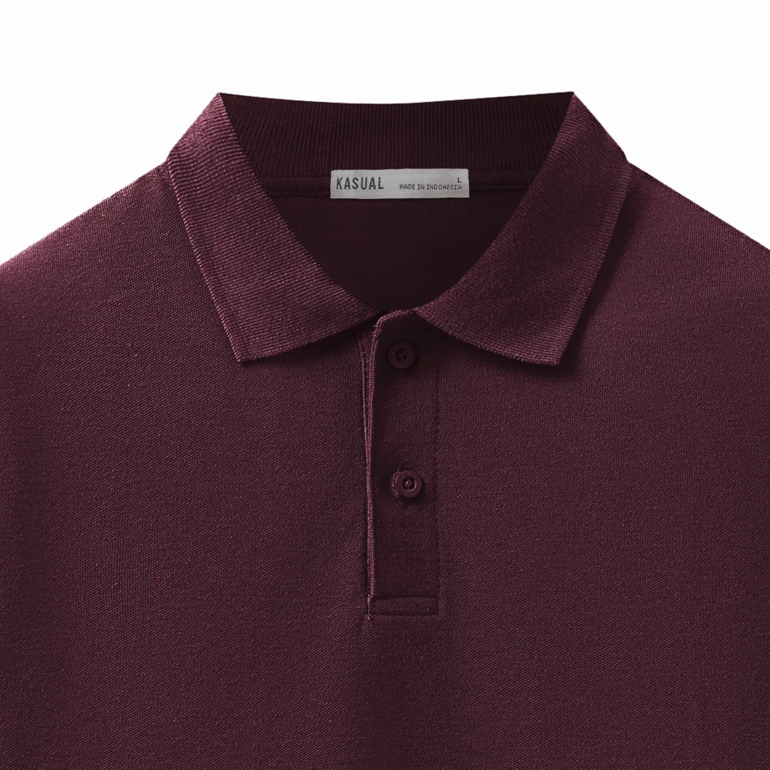Longsleeve Rise Polo Burgundy