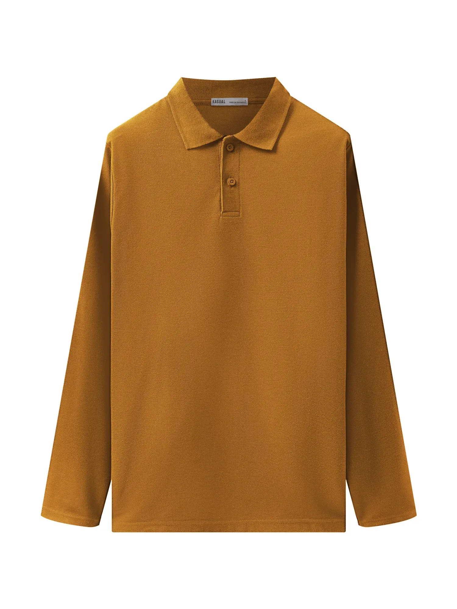 Longsleeve Rise Polo Toffee Brown