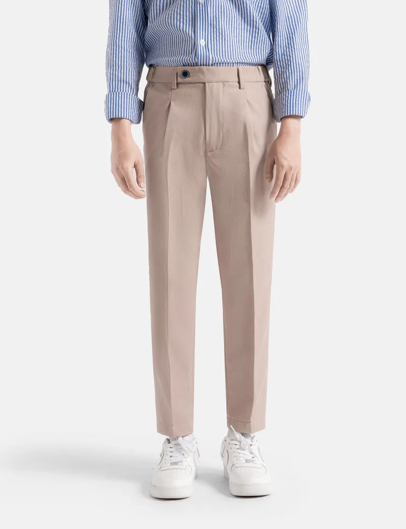 Khaki Smart Waist Ankle Prime
